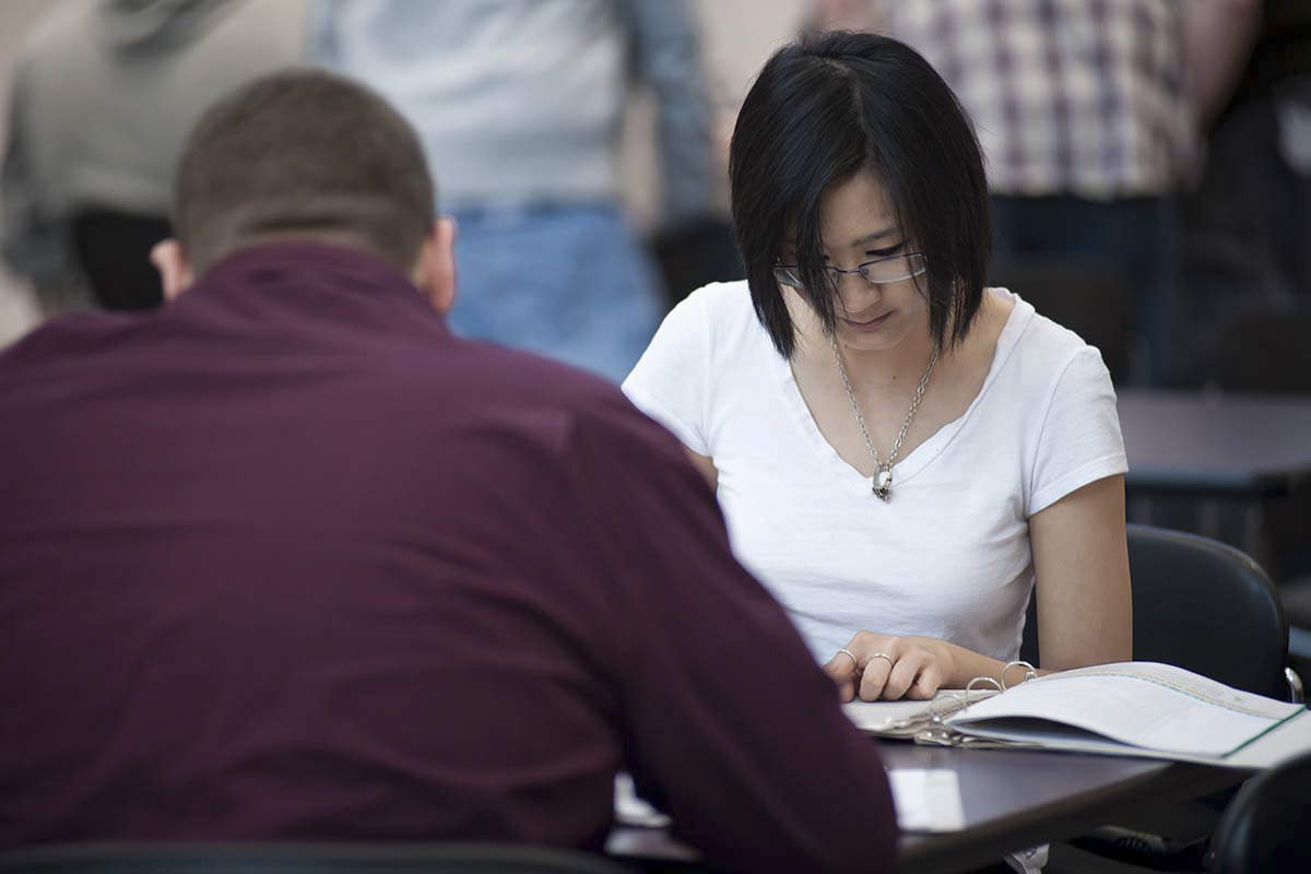 students participating in group work 