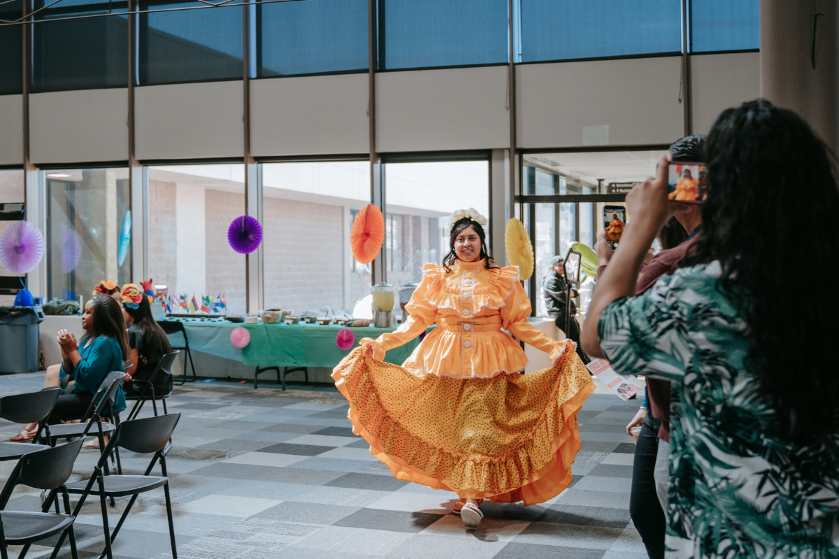 dancer at hispanic heritage festival