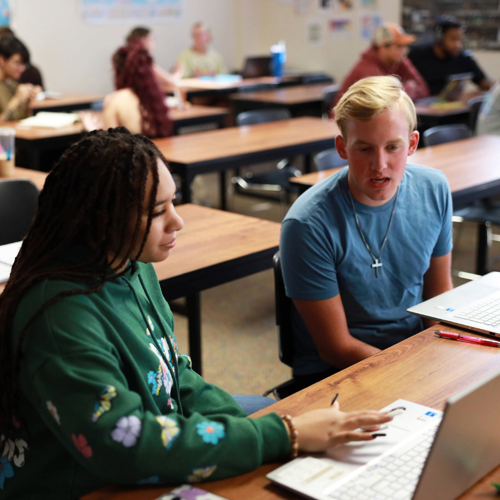 students working together 