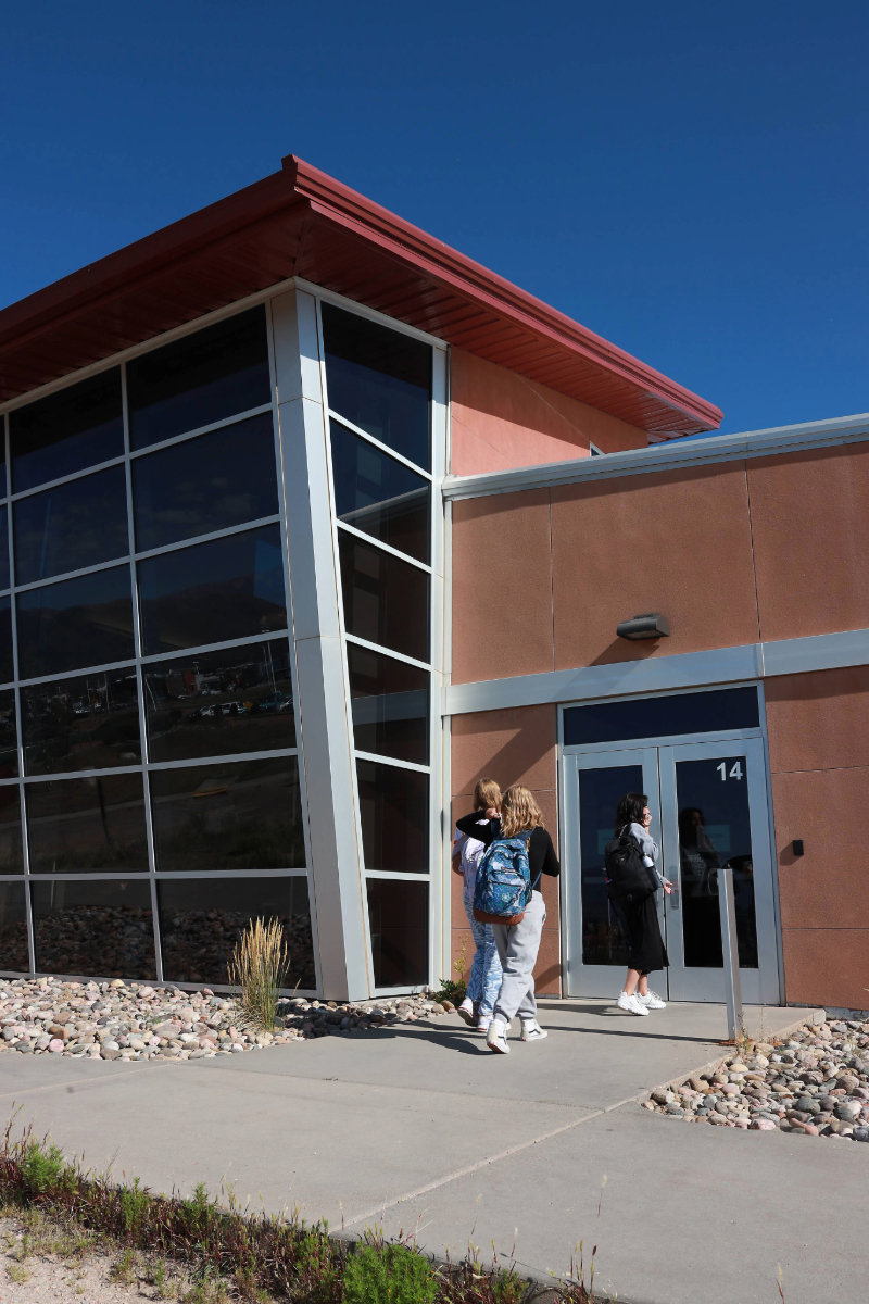 students outside of rampart 