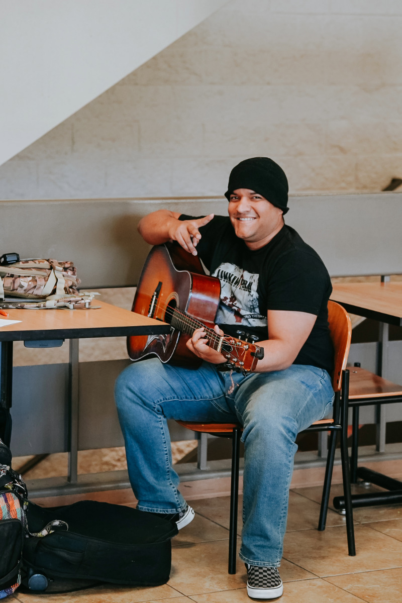 ppsc student with guitar