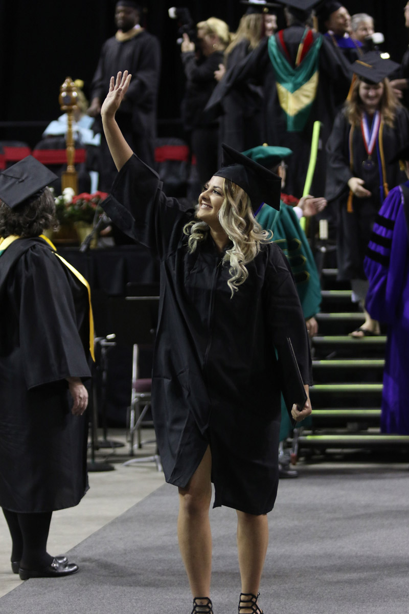 student at commencement