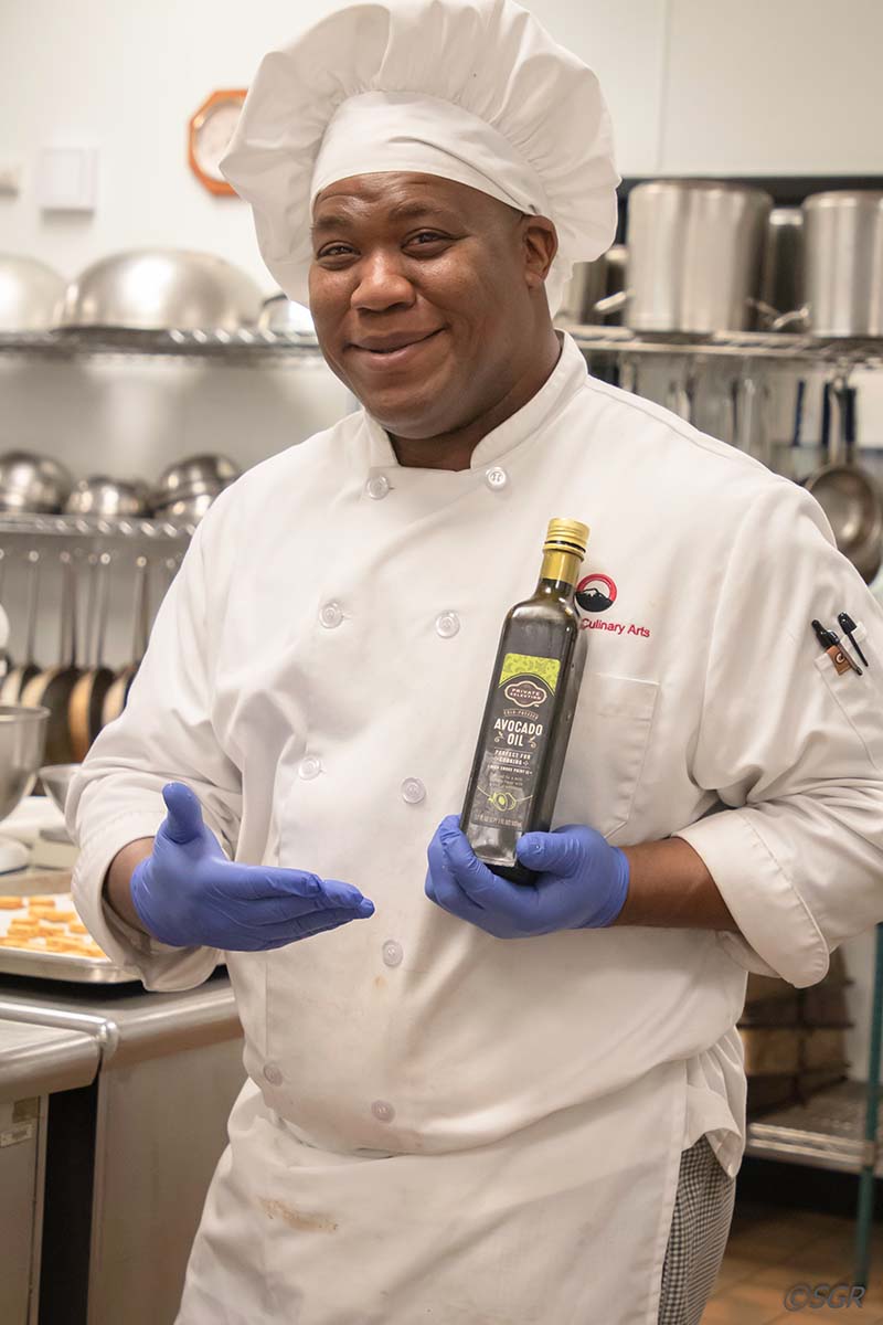 Culinary Student with Cooking Oil Culinary Student with Cooking Oil