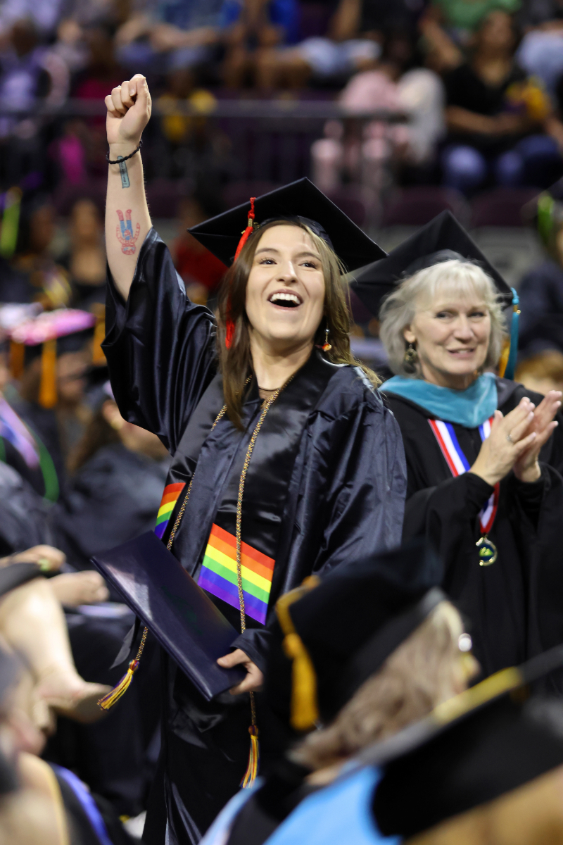 student at ppsc commencement